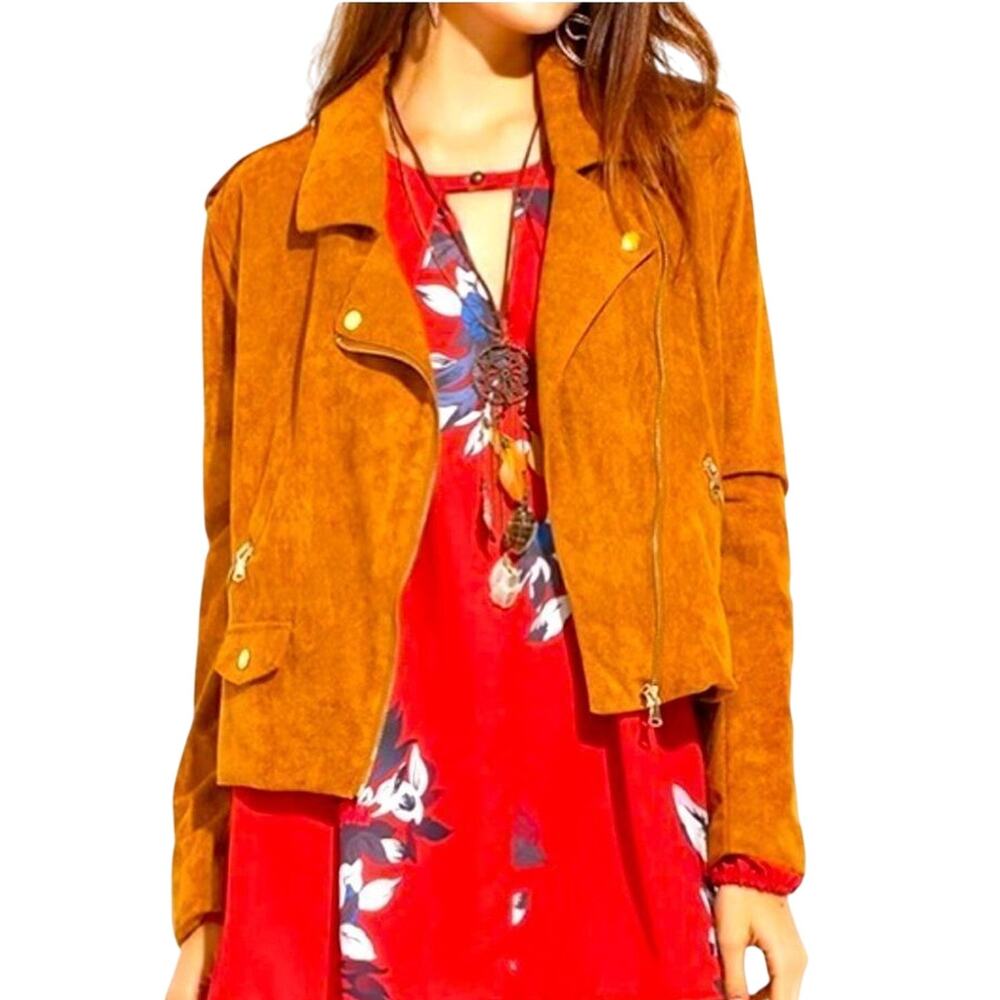 HAODUOYI Faux Seude Jacket, Size XXL, New Without Tag